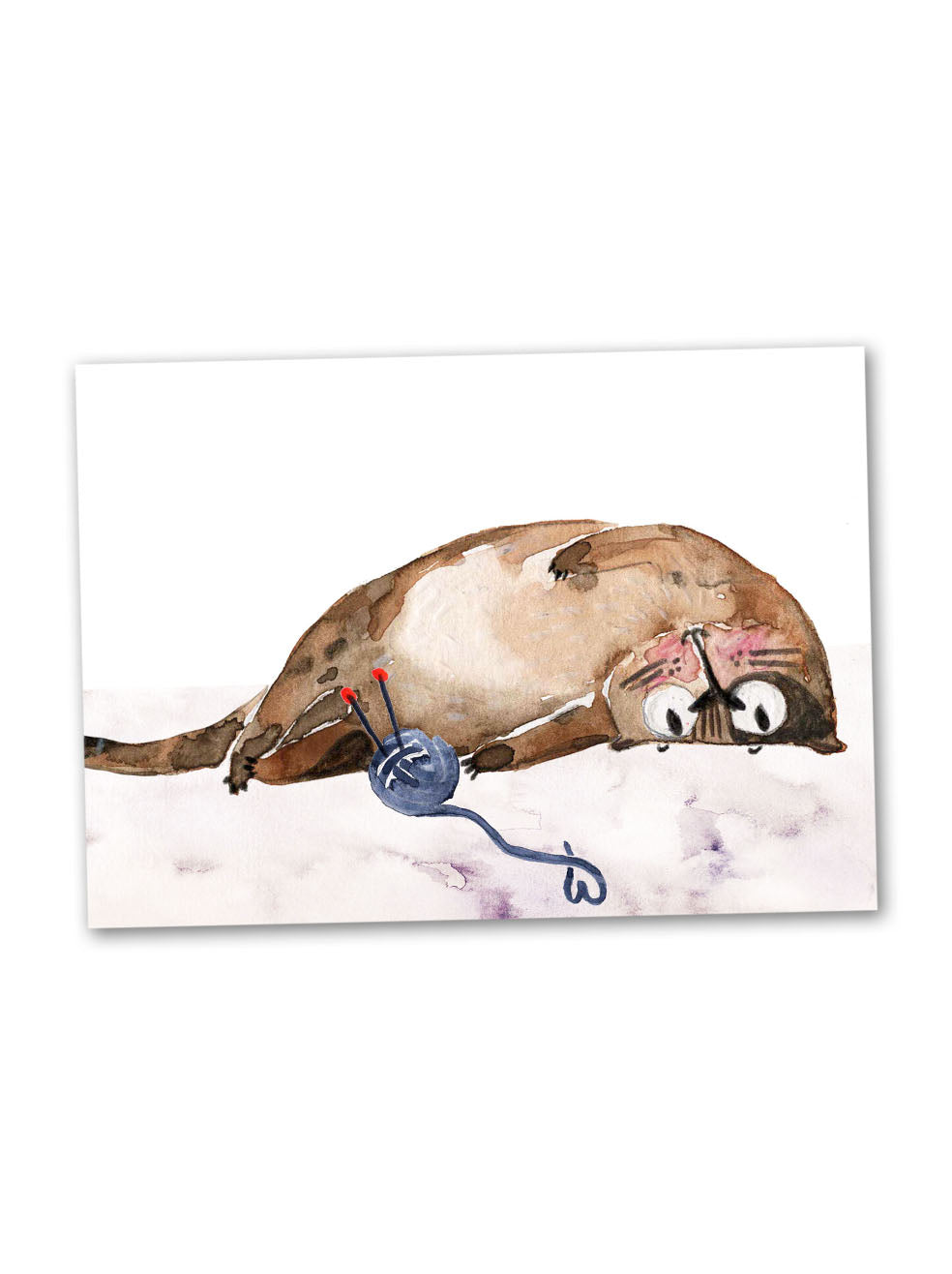 Postkarte "Katzenliebe" mit Katzen-Motiv von Halfbird