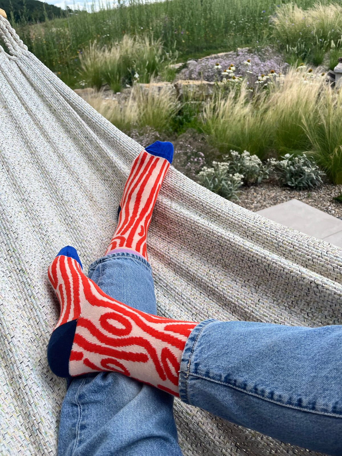 Socken "Wolly Wood" rot weiß