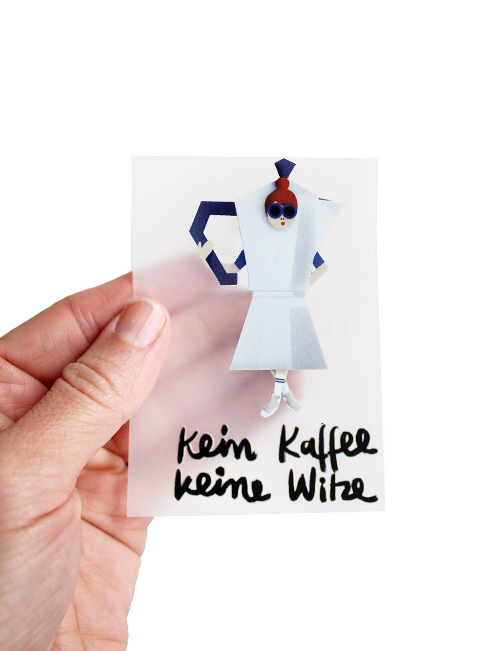 bügelbild randlos von halfbird kein kaffee keine witze kaffeedame von irene epp in hand gehalten