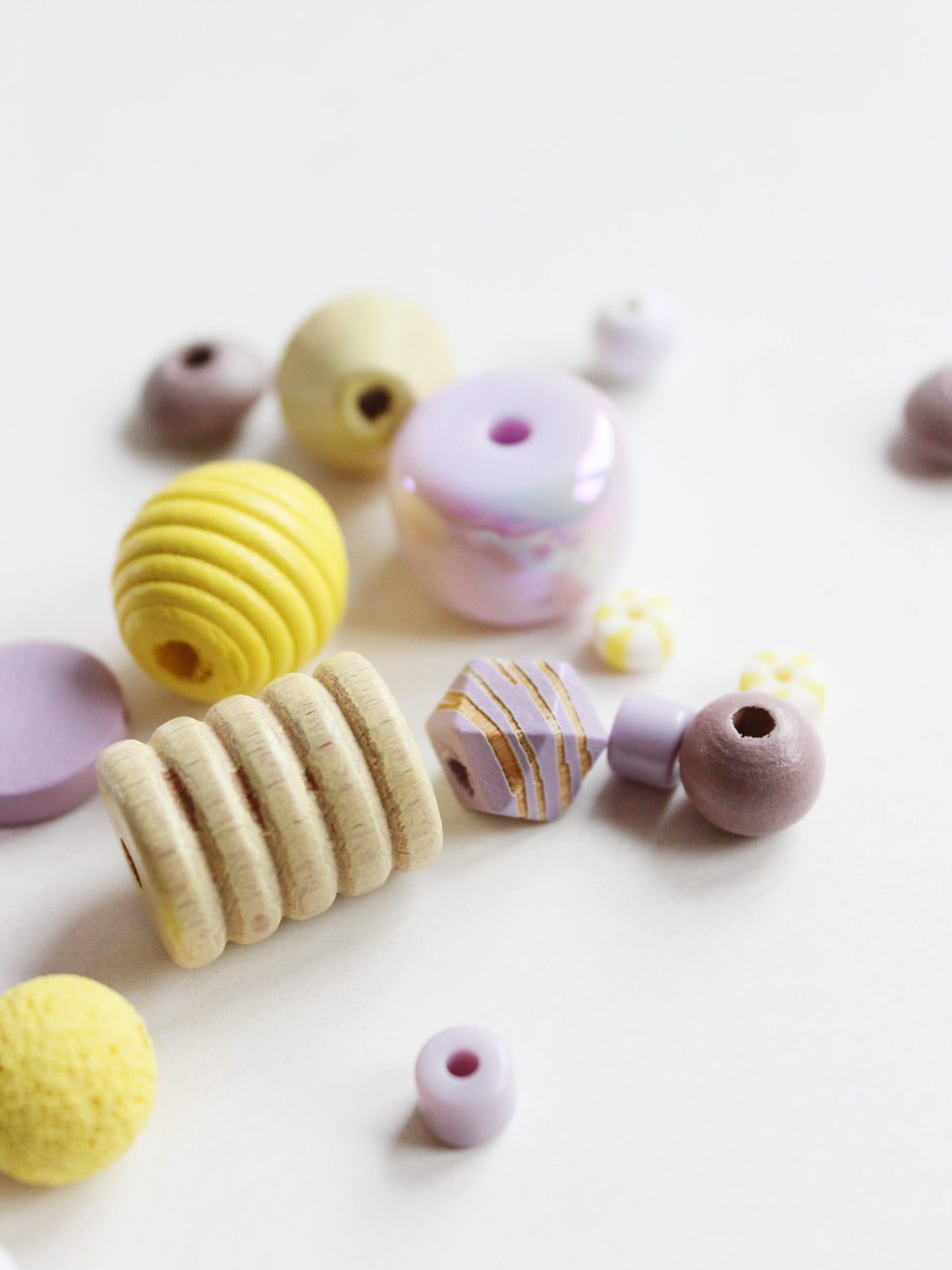 Perlen Set "Buttermilch Zitrone"