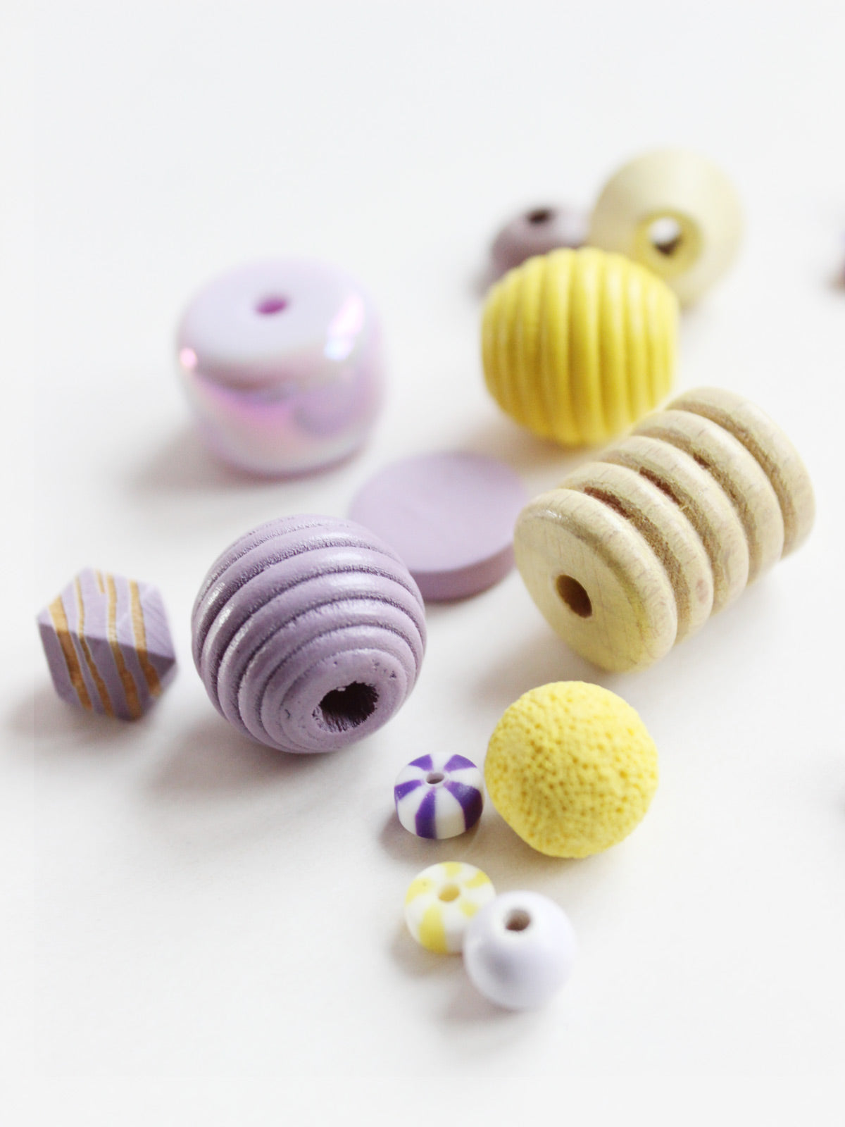 Perlen Set "Buttermilch Zitrone"