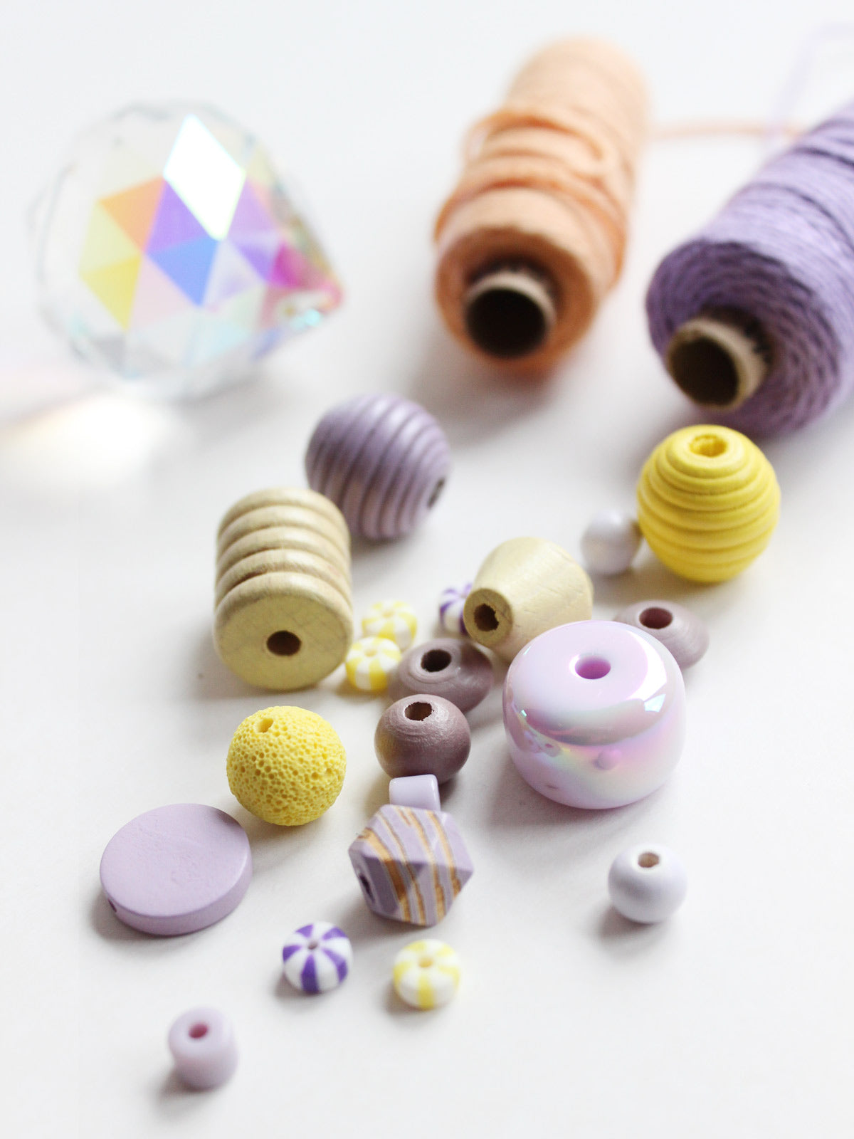 Perlen Set "Buttermilch Zitrone"