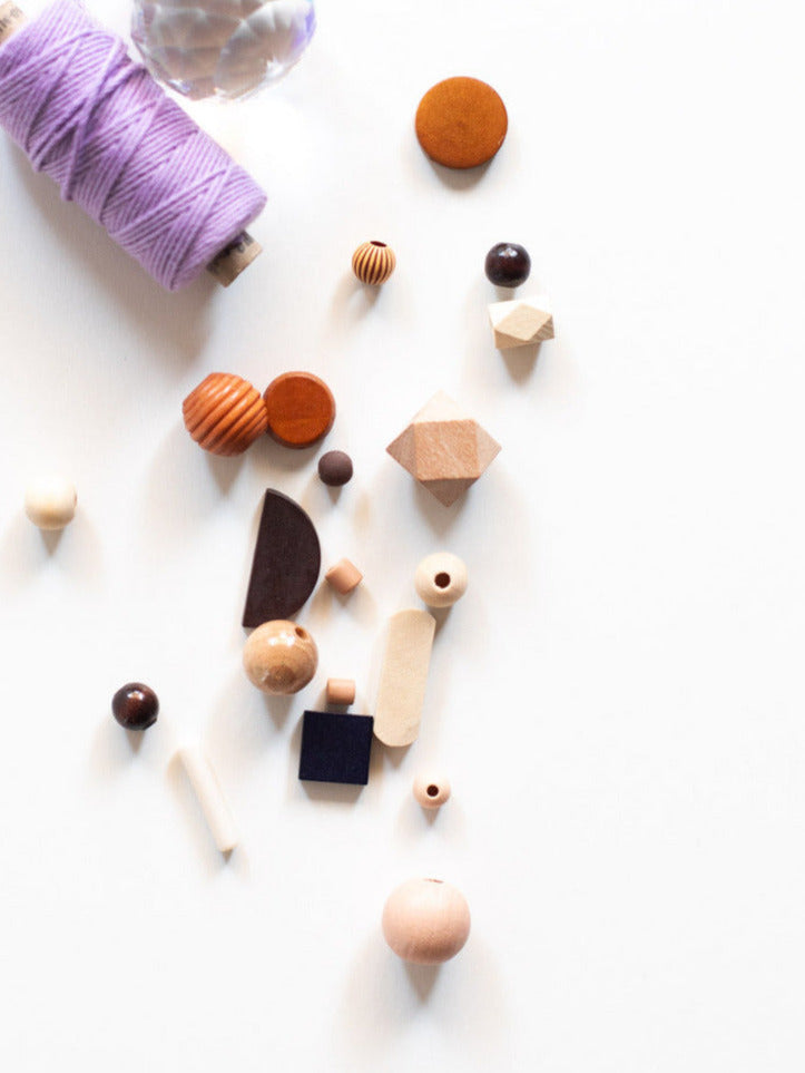 Übersicht aller Perlen aus dem Perlenset Kaffee von Halfbird