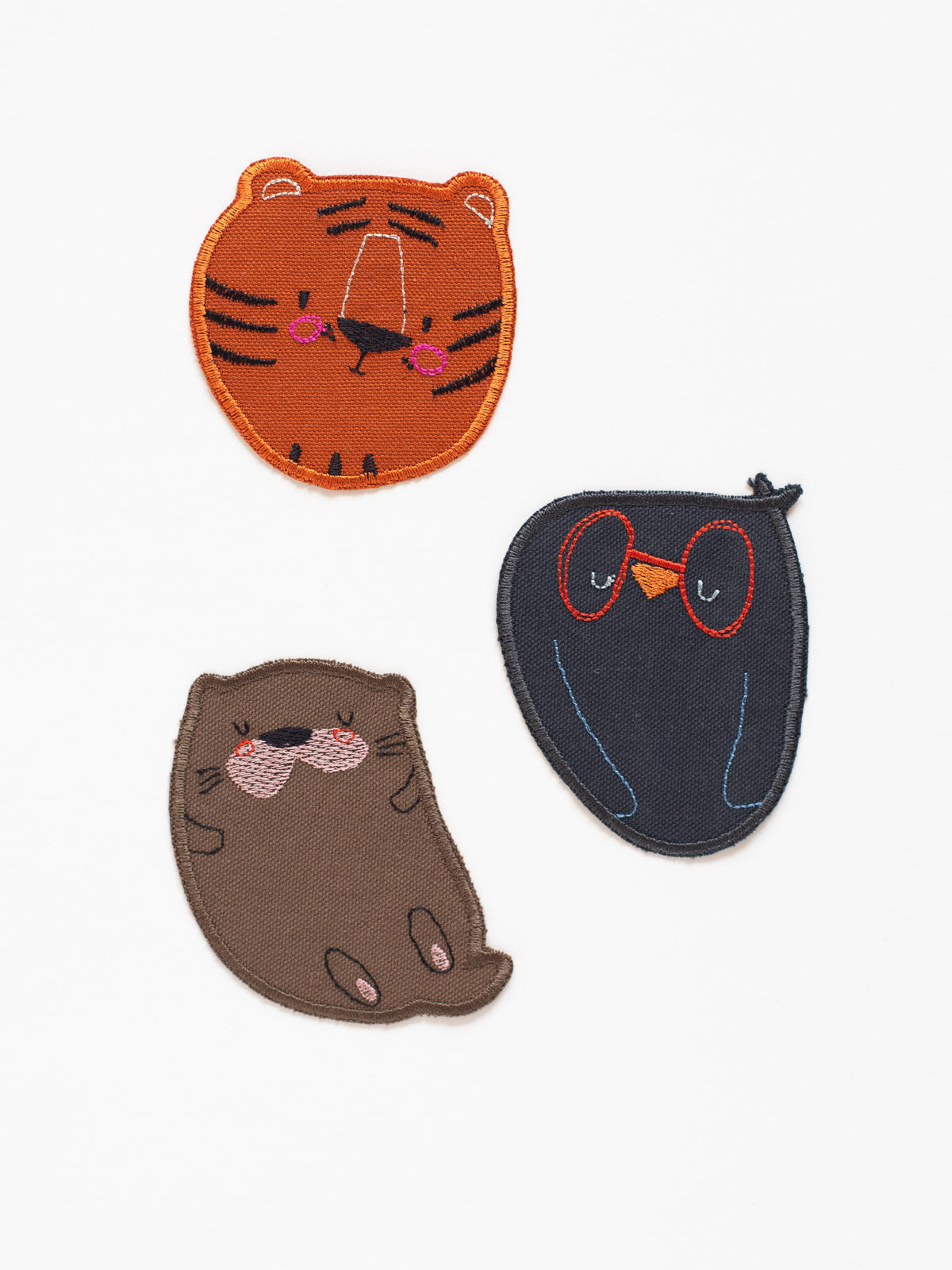 Knieflicken Tiger, Otter und Eule von Halfbird
