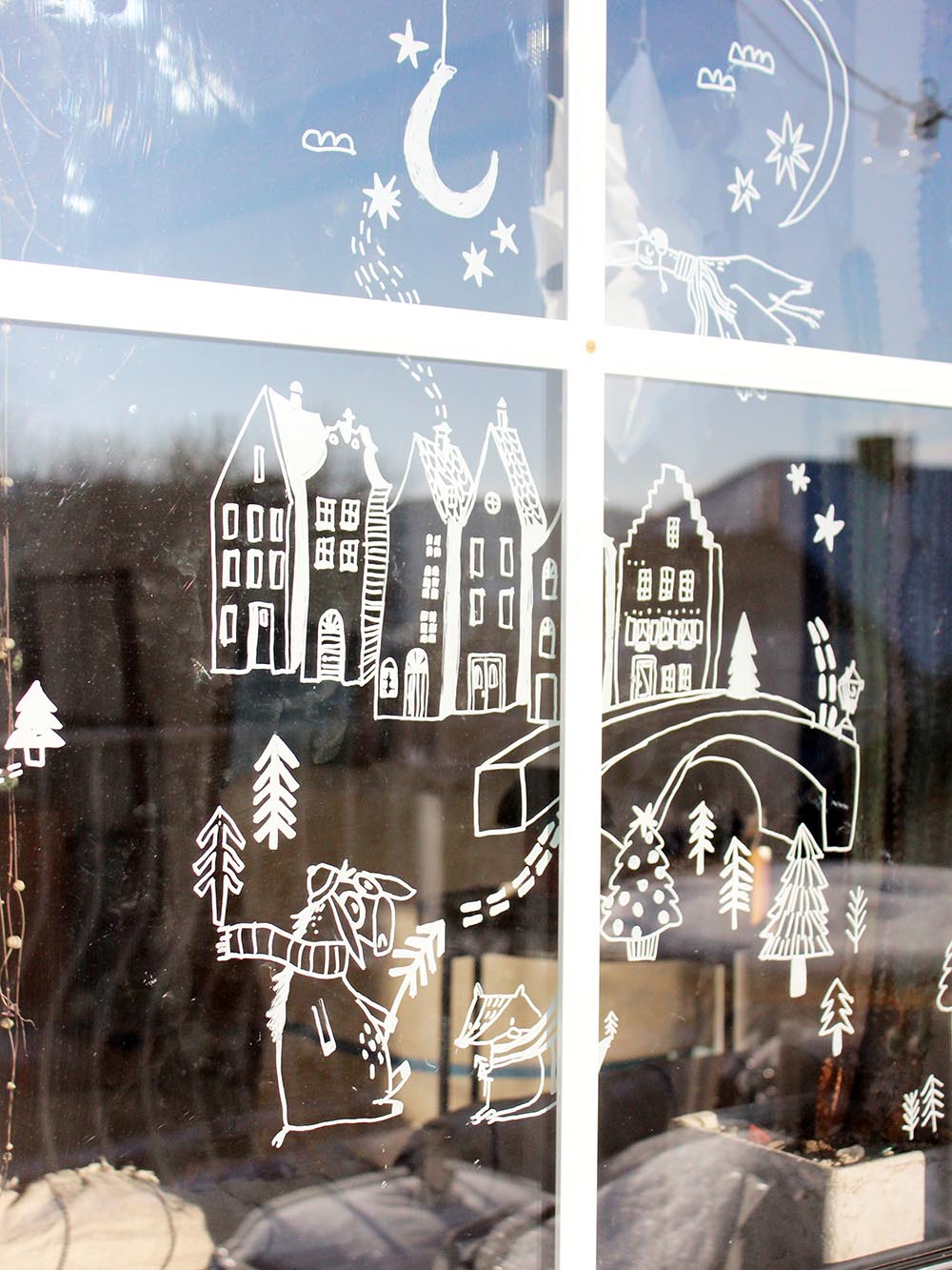 Malvorlage Weihnachtsdorf | Downloaddatei