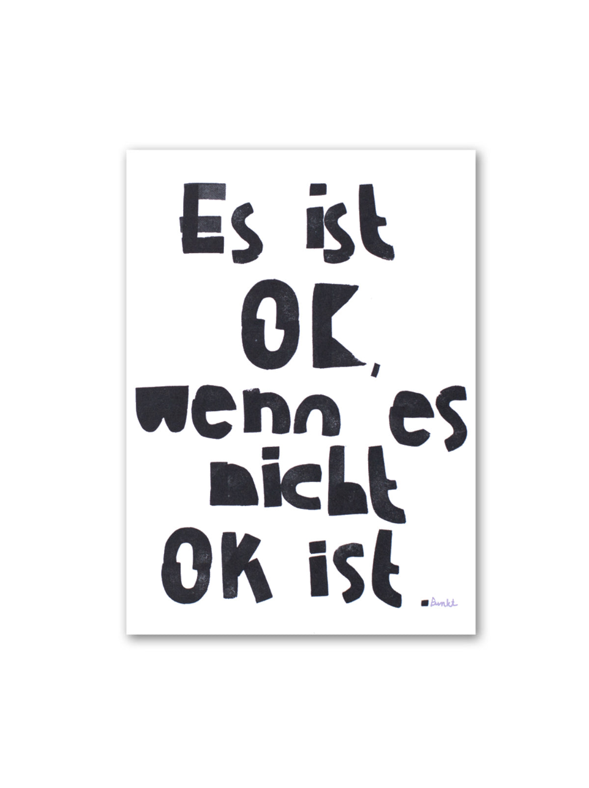 Postkarte "Es ist okay, wenn es nicht okay ist." von Halfbird