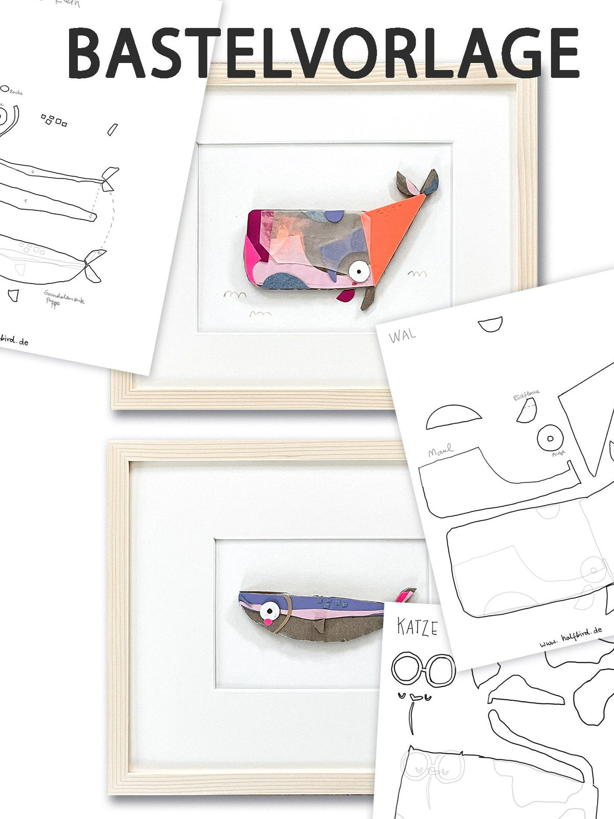 Schnipselkunst Papier | Bastelvorlage