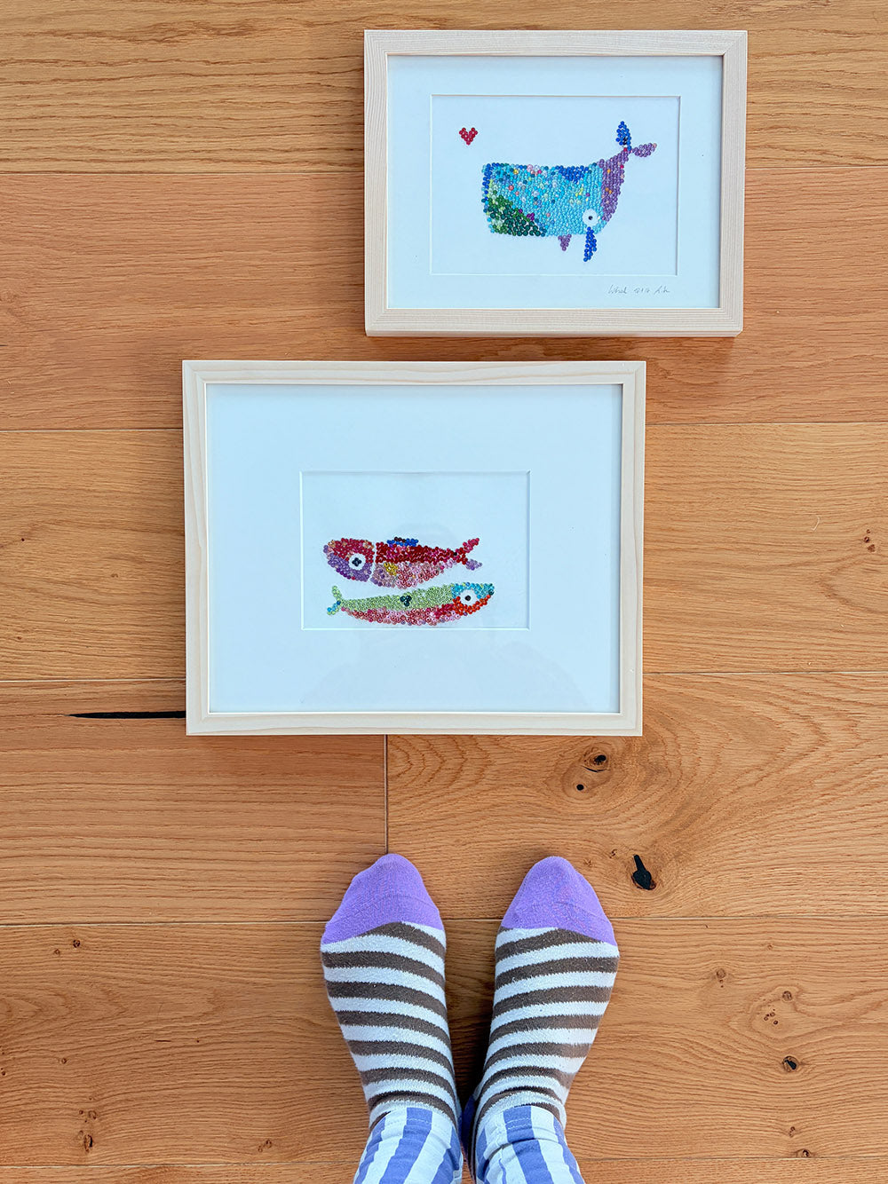 Diamond Painting Vorlage "Wal, Sardinen,Dackel"