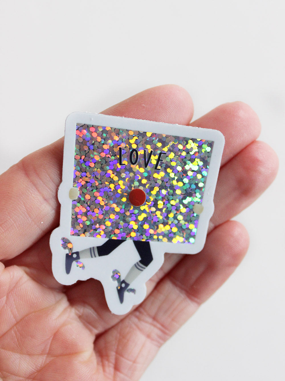 Glitzer Sticker "Love"