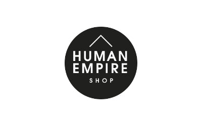 Logo Human Empire Shop Hamburg. Sie führen einen Teil der Artikel von halfbird.