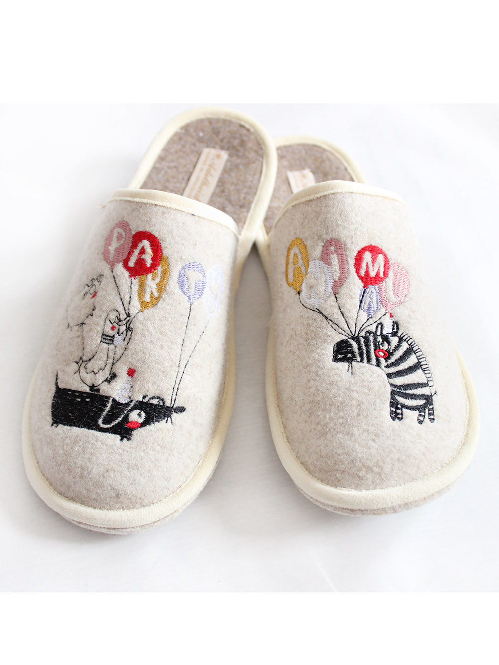Filzpantoffeln grau "PARTYanimal"
