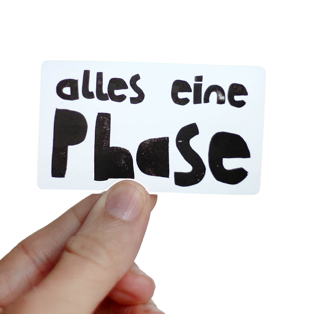 Bügelbild alles eine Phase