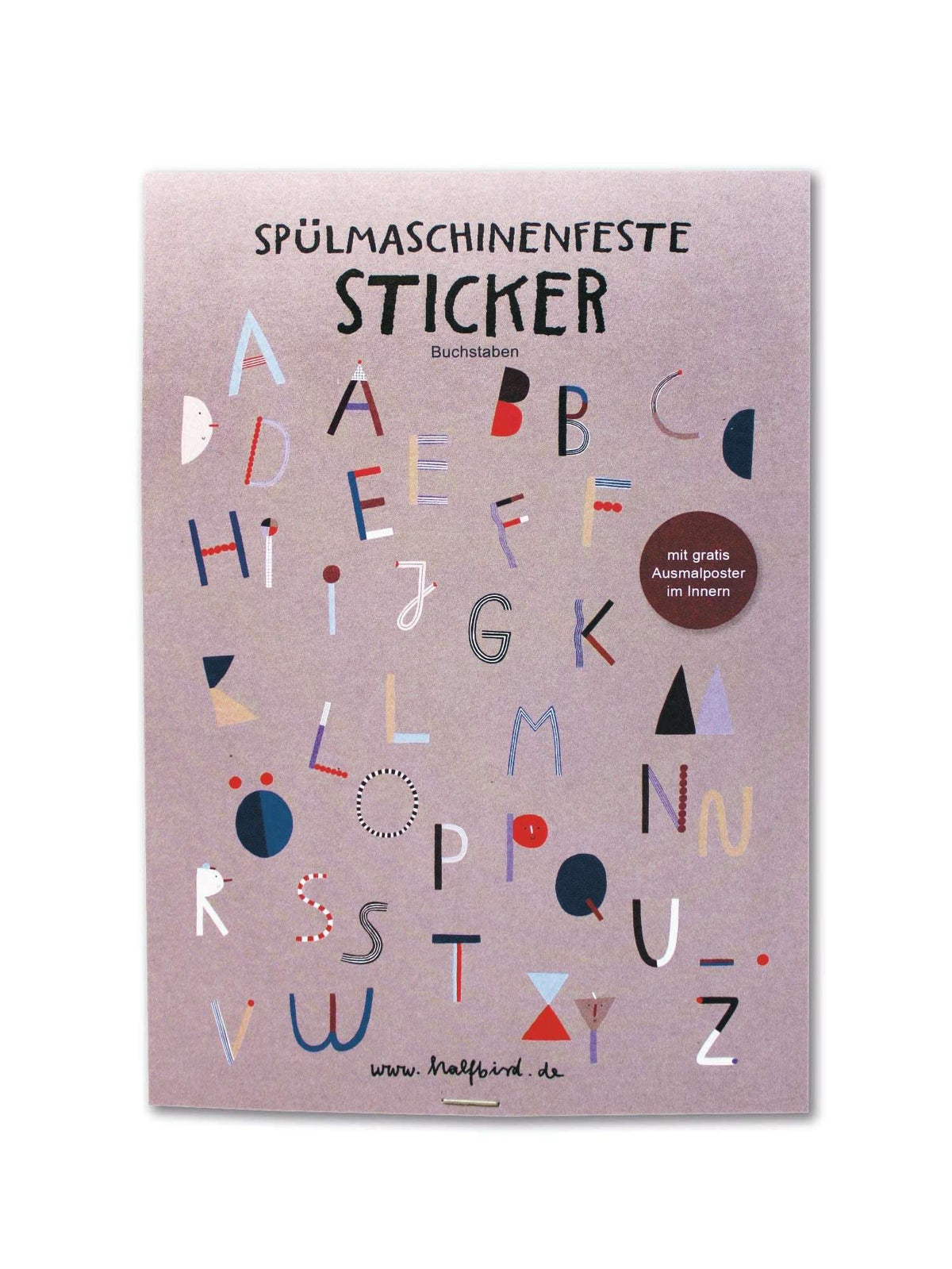 spülmaschinenfeste Aufkleber ABC