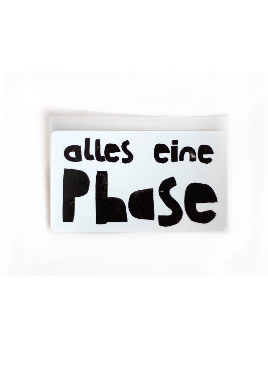 Bügelbild alles eine Phase