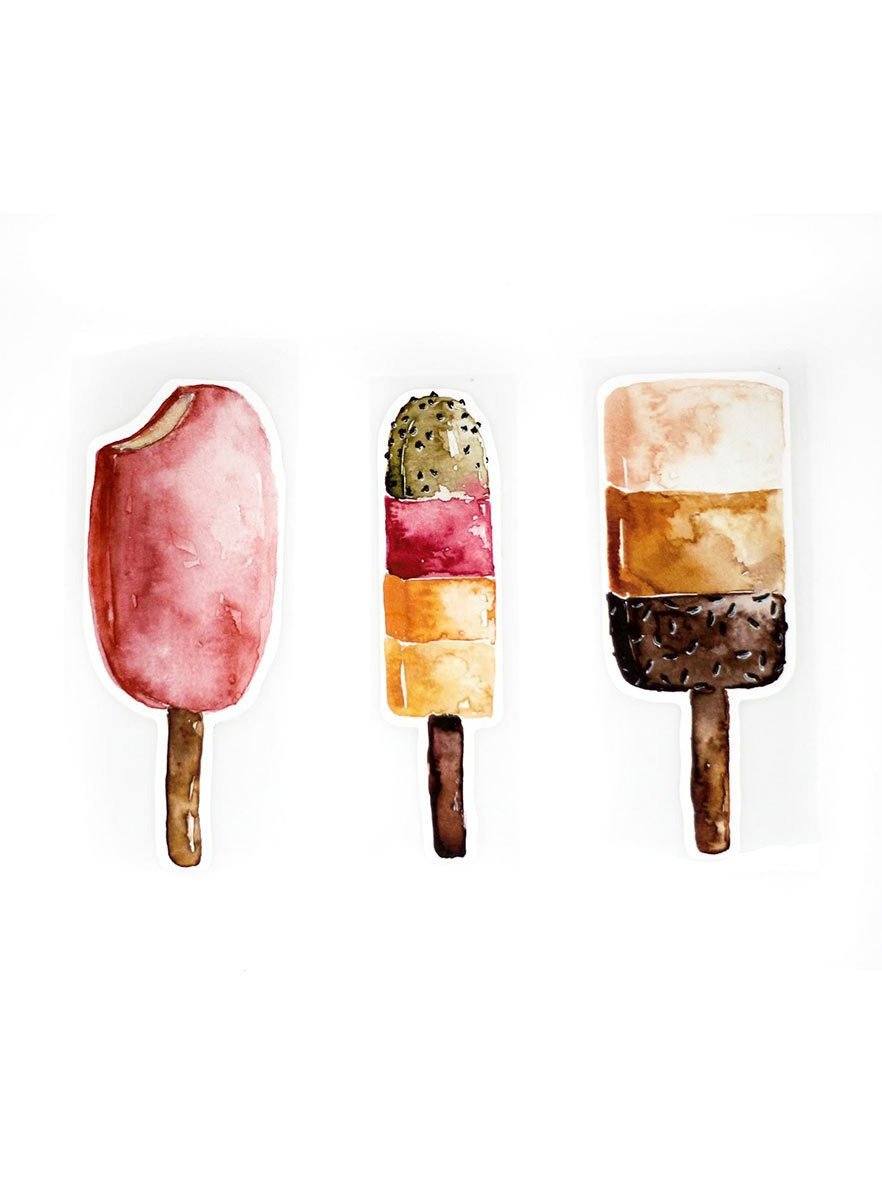 Bügelbilder Eis, Boom, Kaktus Eis und Nogger choc