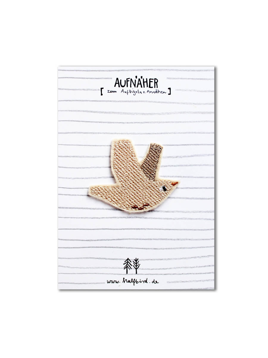 gestickter vogel Patch von halfbird auf einer Karte