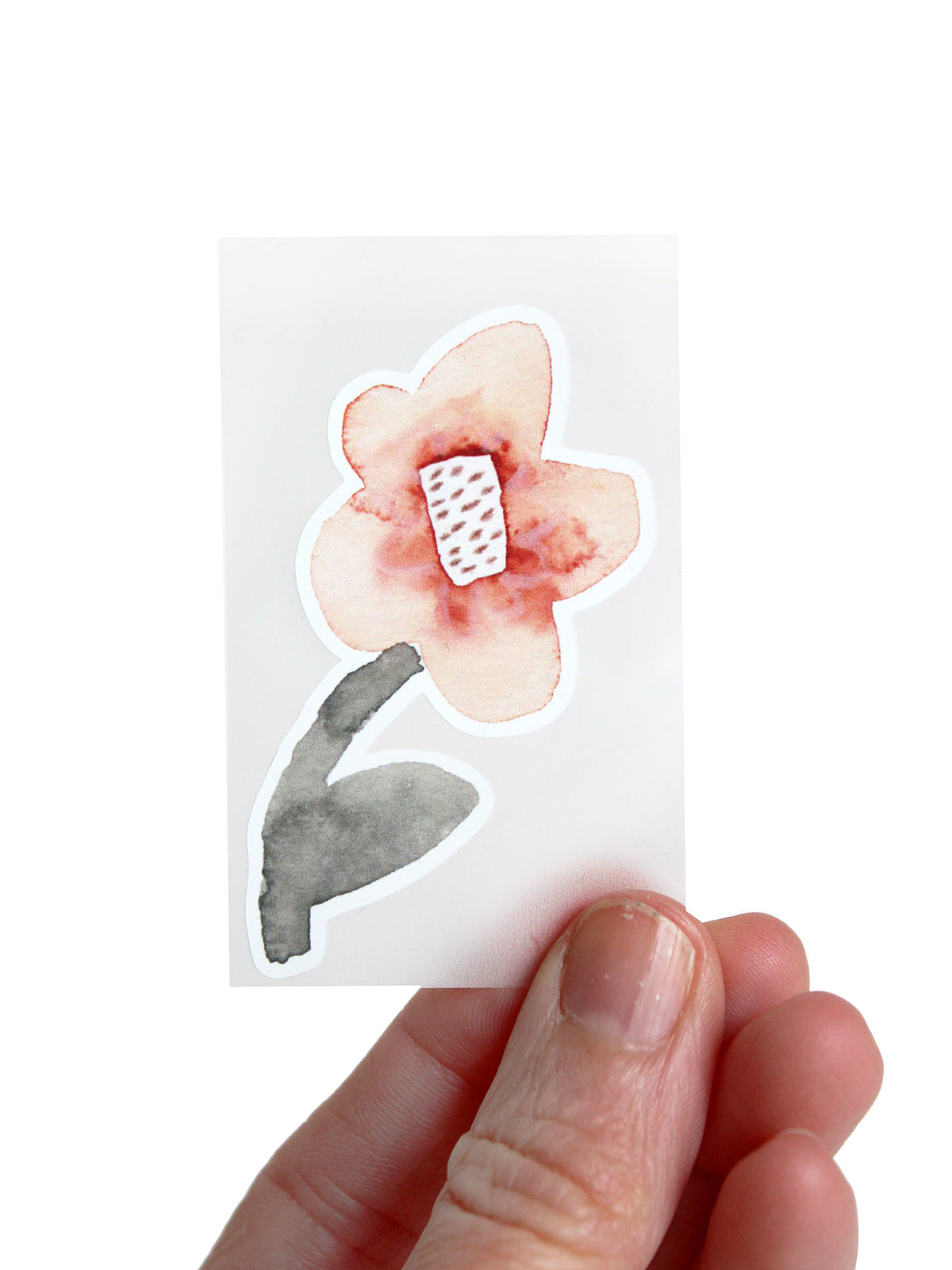 Bügelbild Blume in apricot mint