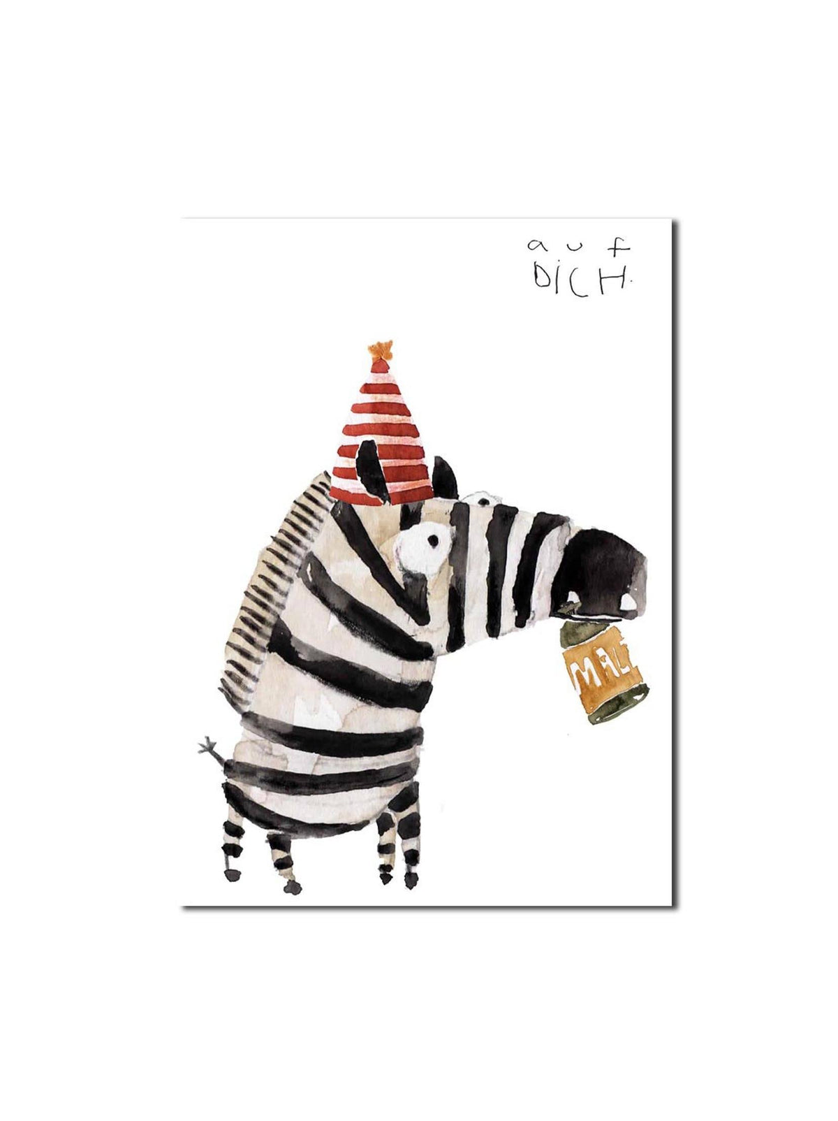 Postkarte "Zebra - Auf dich"