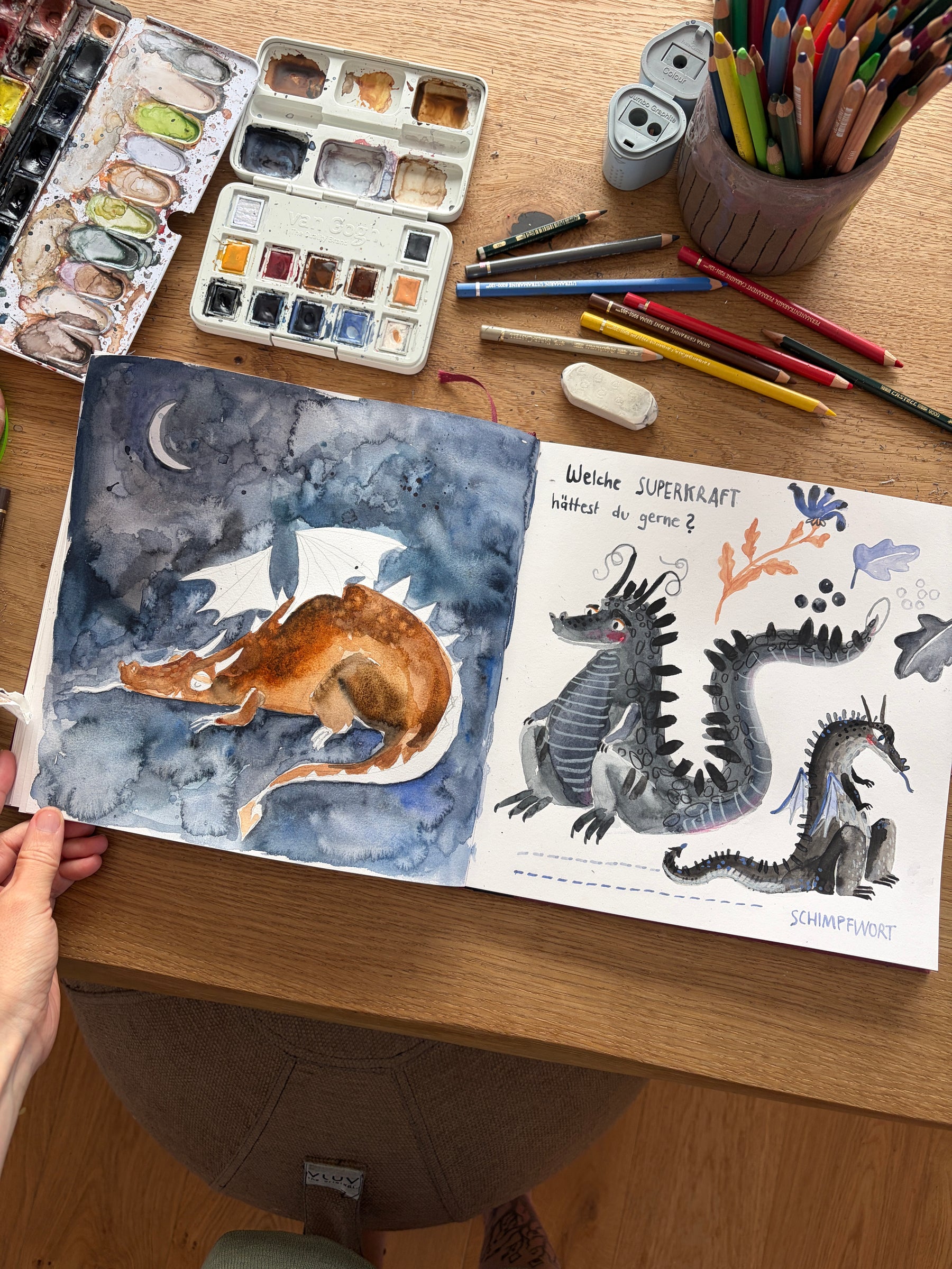 Aquarellfarbkasten - Van Gogh x Halfbird