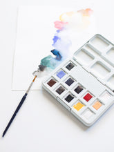 Aquarellfarbkasten von Van Gogh x Halfbird mit Pinsel