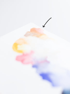 Zeichnung Detail mit Effektfarbe aus dem Aquarellfarbkasten von Van Gogh x Halfbird