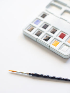 Aquarellfarbkasten von Van Gogh x Halfbird mit Pinsel