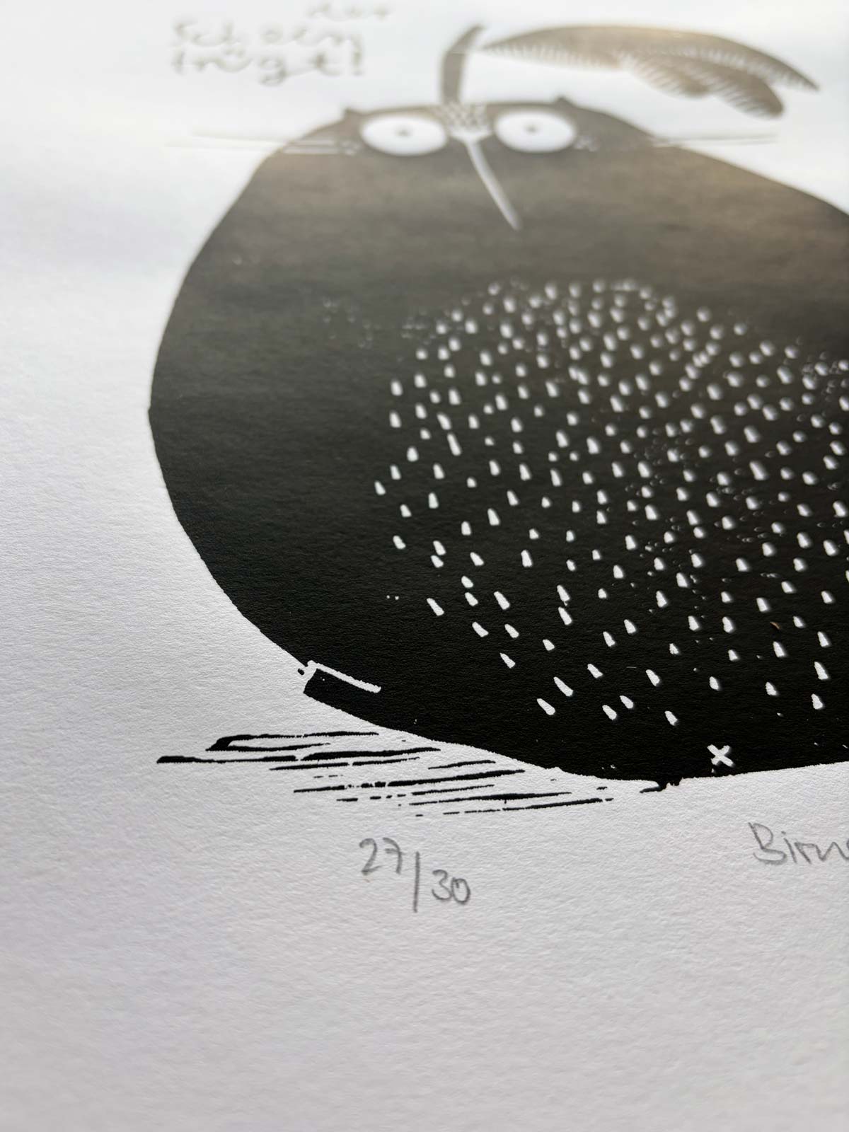 Detail Art Print/ Siebdruck Birnatze von Halfbird