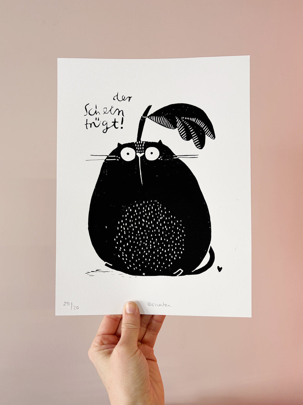 Art Print/ Siebdruck Birnatze von Halfbird