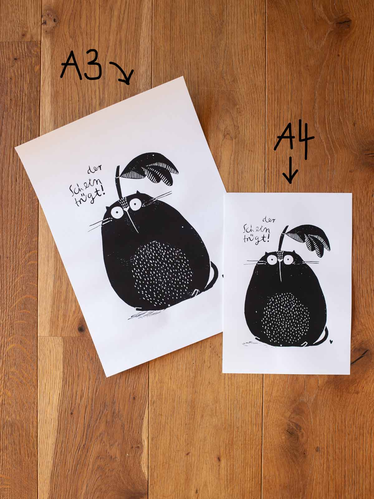 handgedruckter Artprint "Birnatze"