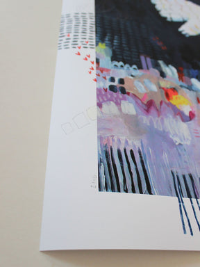 handbemalter Artprint "Now" 60x60cm