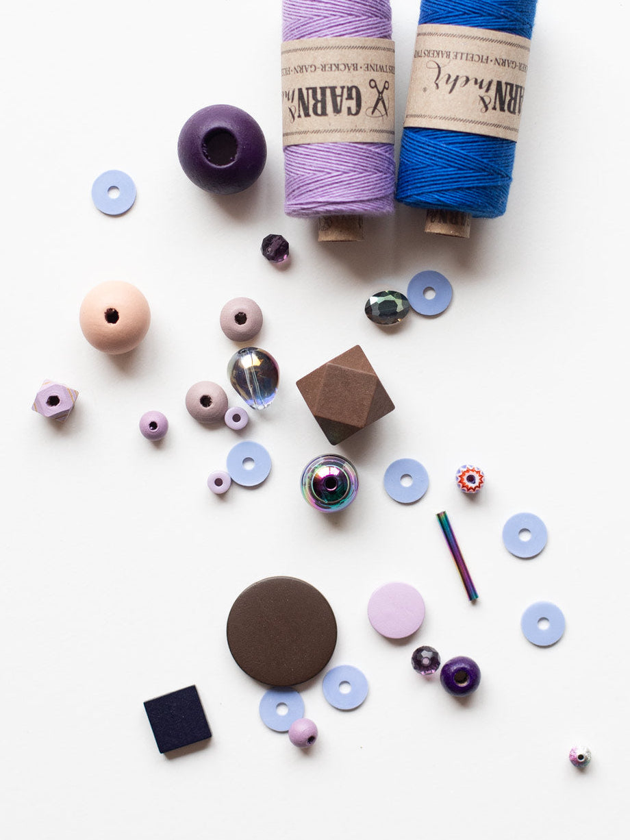 Perlenset Blaubeerkuchen von Halfbird mit Garn von Garn und mehr