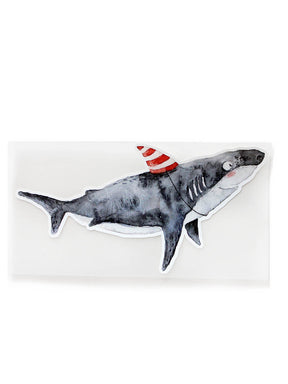 Bügelbild Hai mit roter partyflosse 