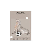 Bügelbild randlos "Robbe Fußball"