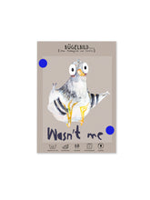 Randloses Bügelbild Taube von Halfbird auf Karte mit Bügelanleitung