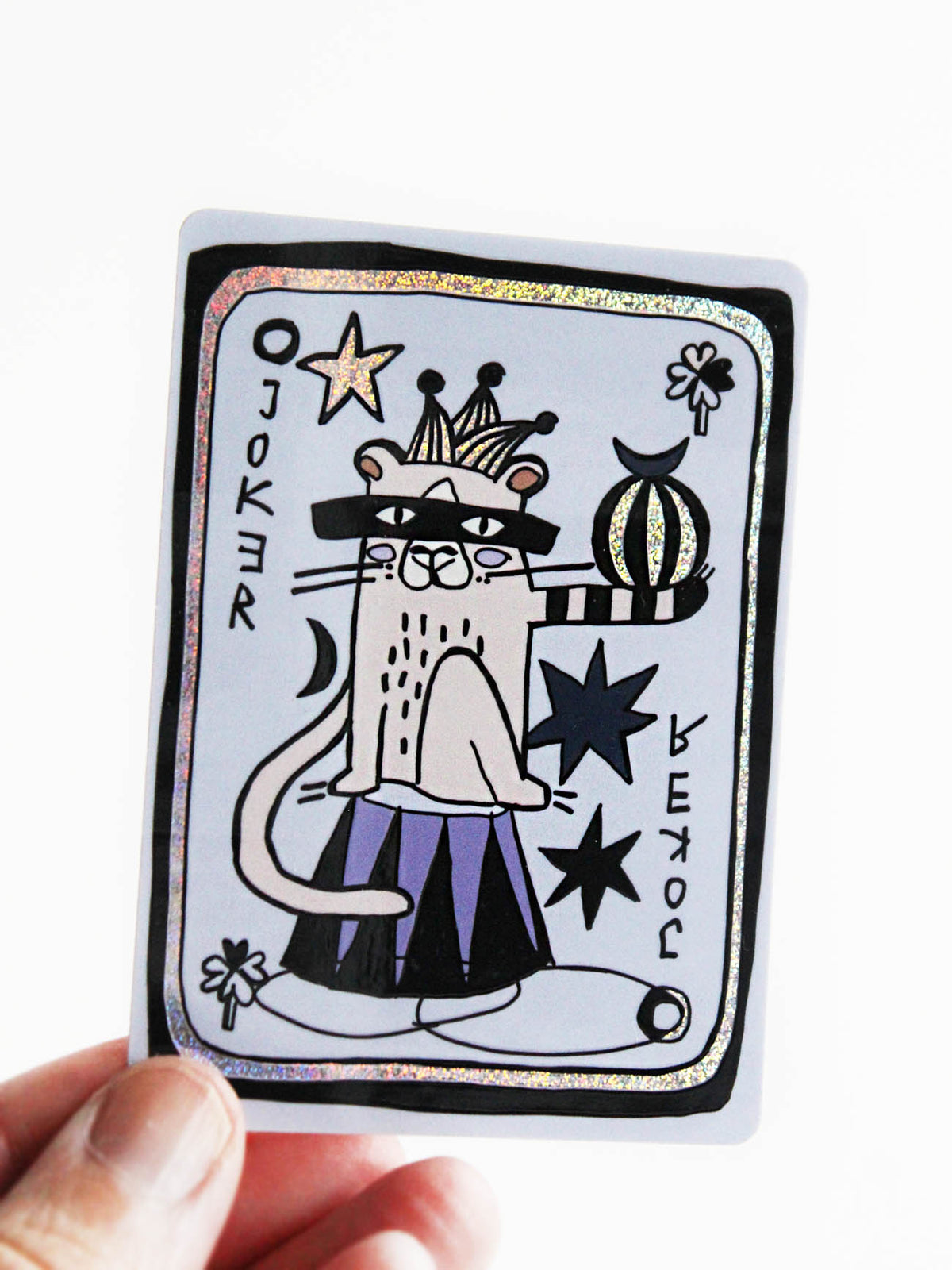 Glitzer Sticker "Jokerkarte"