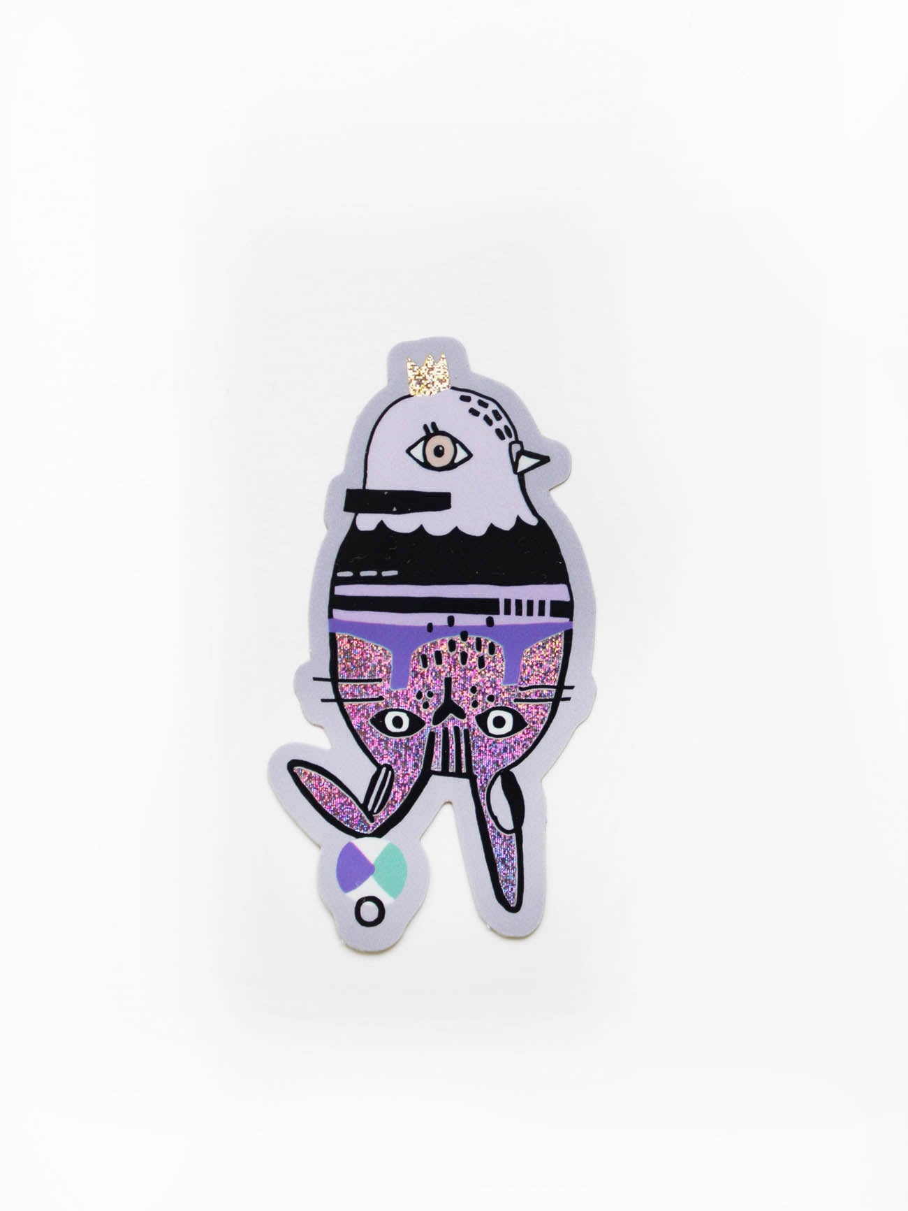 Glitzer Sticker "Taube - Hase"