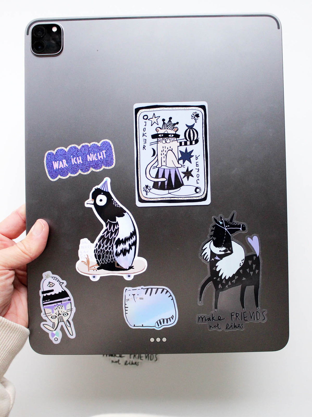 Glitzer Sticker "Taube - Hase"
