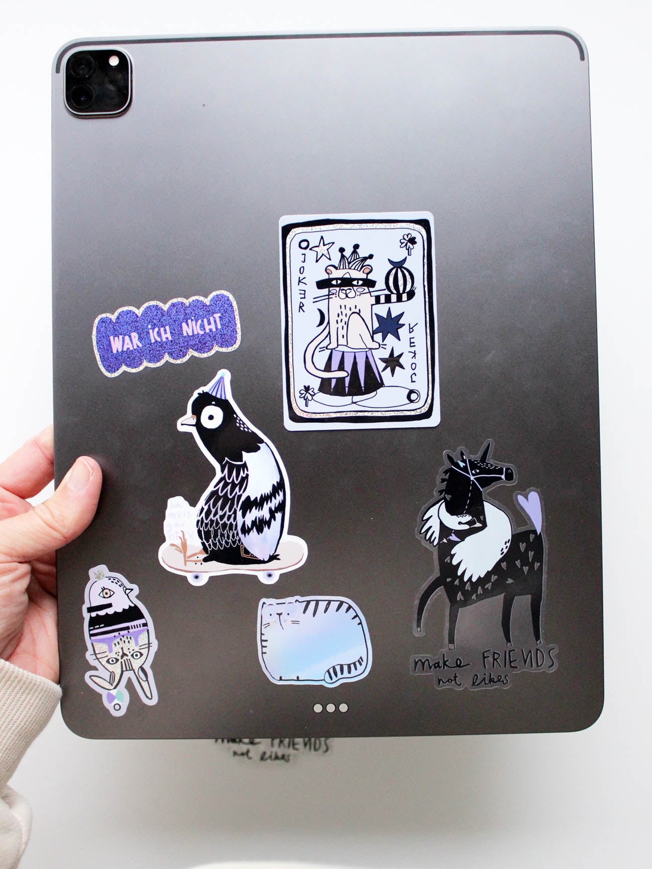 Glitzer Sticker "Taube - Hase"