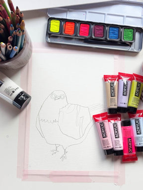 Acrylfarbe weiß Amsterdam| 2er Pack