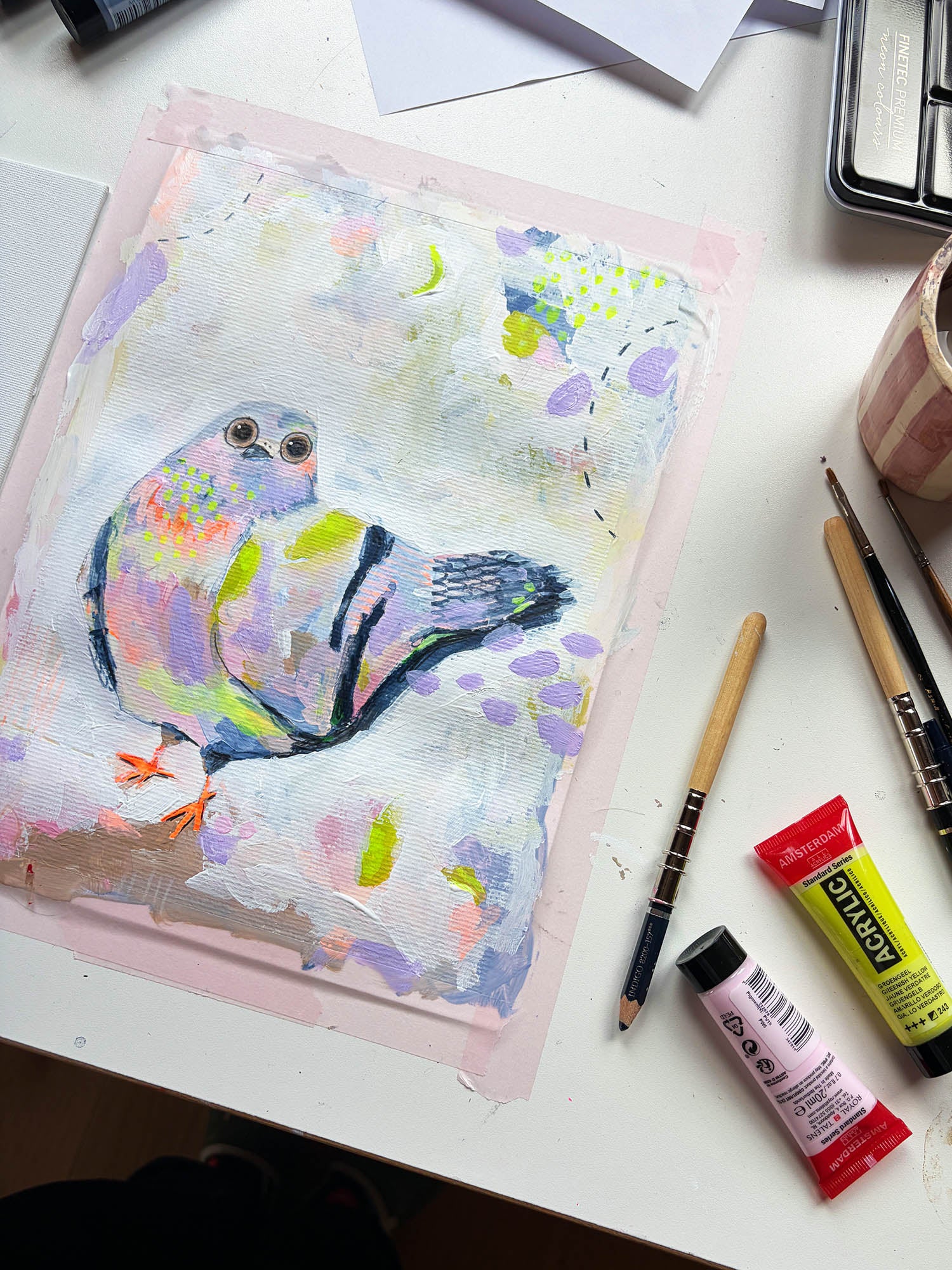 Acrylfarbe weiß Amsterdam| 2er Pack