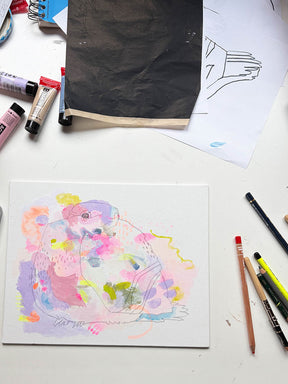 Tauben Motiv übertragen mit Graphitpapier von Kreul bei Halfbird