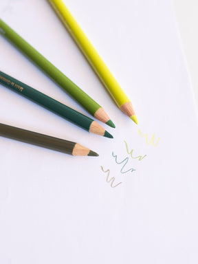 grüne Polychromo Stifte von Faber Castell bei Halfbird