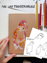 Mal- und Transfervorlage Tauben von Halfbird