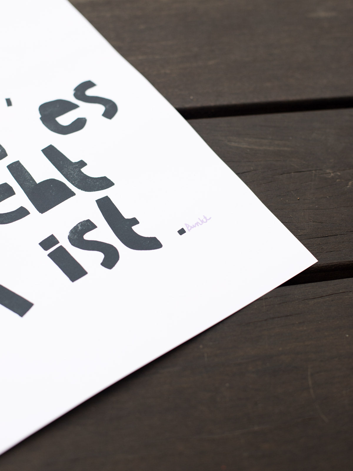 Detail Poster mit Schriftzug "Es ist ok, wenn es nicht ok ist." von Halfbird