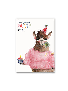 Postkarte "hat jemand Party gesagt"