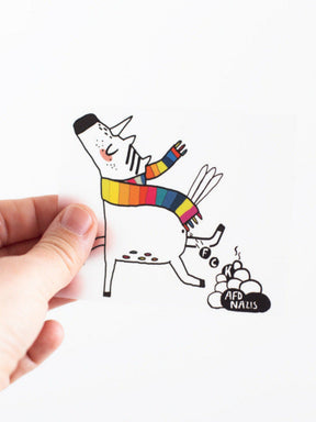 Hand mit Buegelbild randlos FCK NZS Einhorn von Halfbird