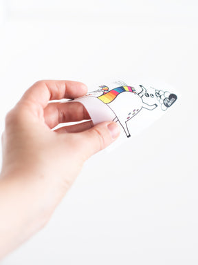Hand mit Buegelbild randlos FCK NZS Einhorn von Halfbird