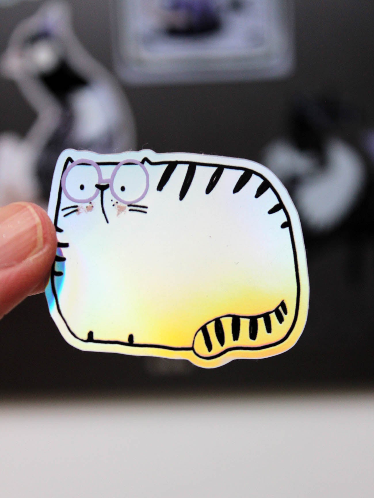 holografischer Sticker "Katze"