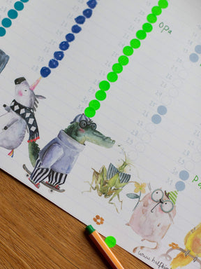Detailbild Stickerkalender nach Montessori von Halfbird 