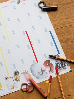 Detailbild Stickerkalender nach Montessori von Halfbird 